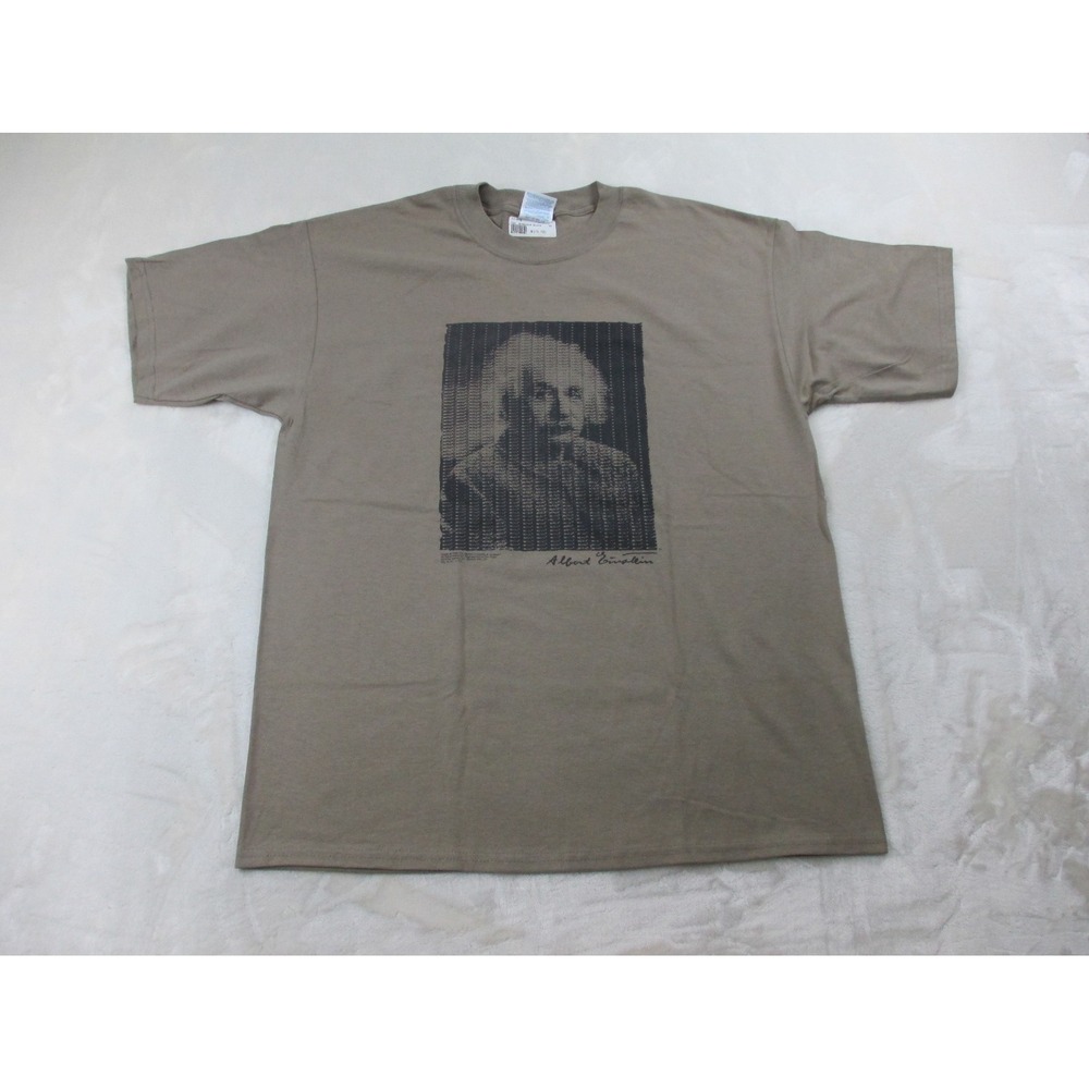 VINTAGE Albert Einstein Shirt Mens Extra Large Green Reality Merely An Illusion